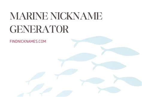 nicknames for marina|german nickname for marines.